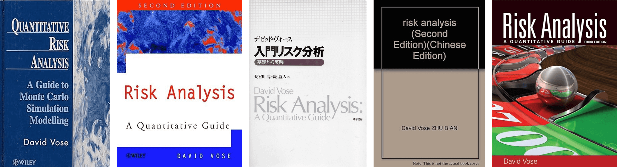 David Vose quantitative risk analysis books covers